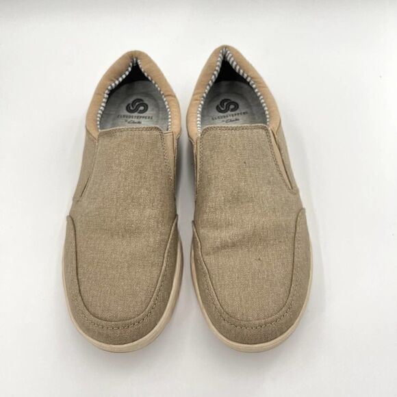 Clarks Men's Step Isle Cushion Cloud Slip On Loafers Sand Canvas Size 10.5 - Picture 7 of 11